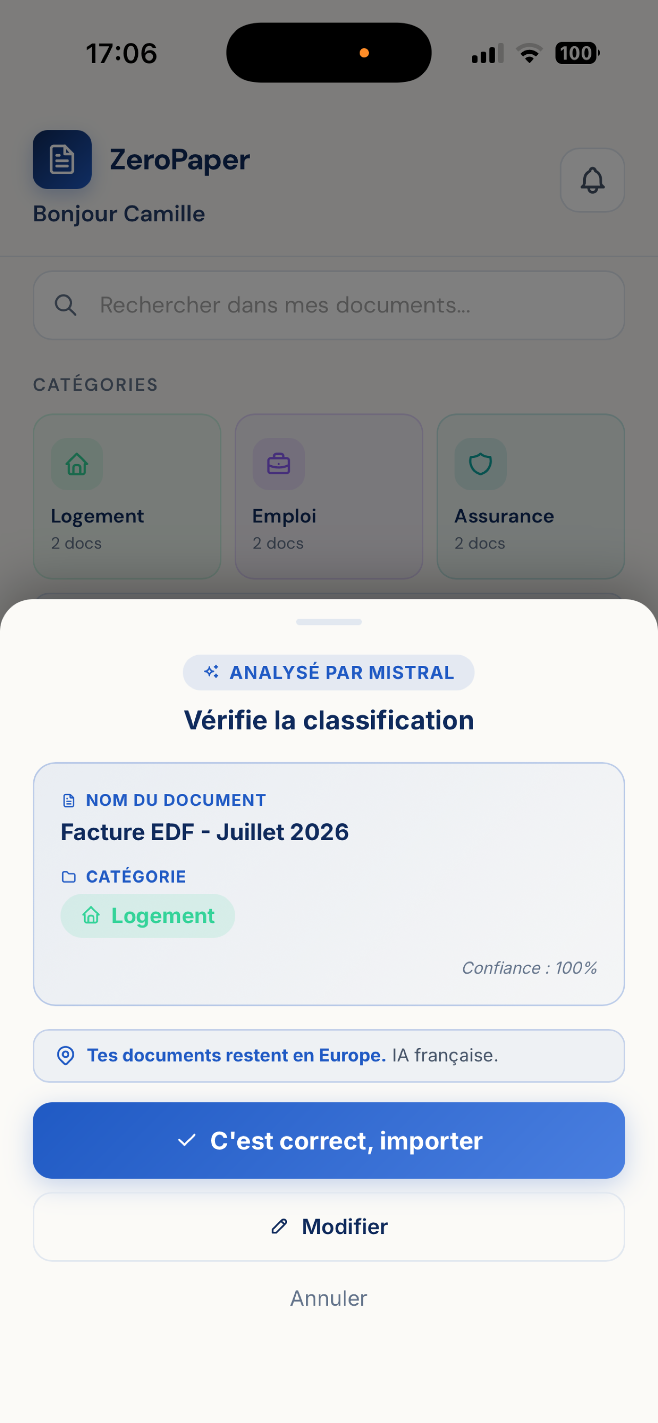 Capture d'écran ZeroPaper 5
